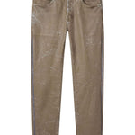 Jeans con effetto vissuto in marrone Purple - uomo 