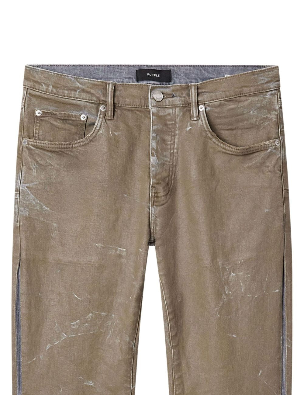 Jeans con effetto vissuto in marrone Purple - uomo 