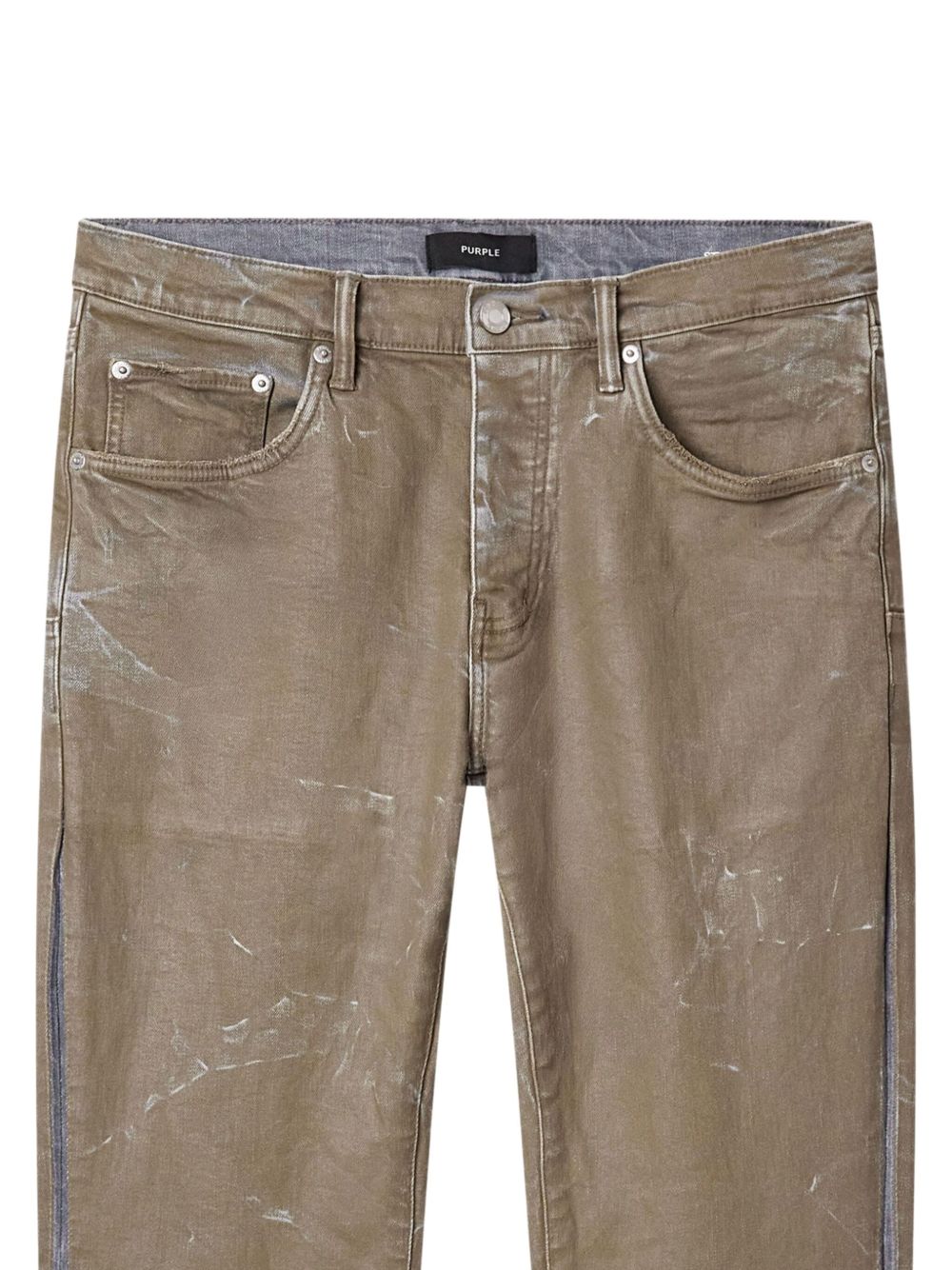 Jeans con effetto vissuto in marrone Purple - uomo 