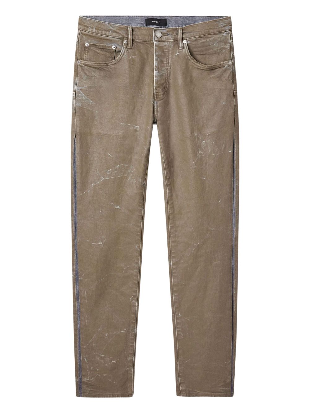 Jeans con effetto vissuto in marrone Purple - uomo 