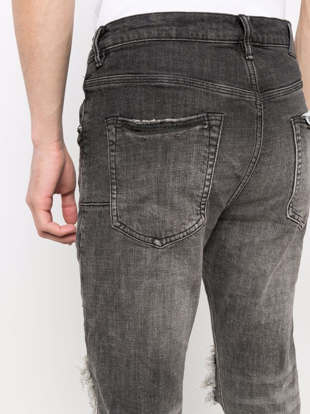 Jeans slim a vita bassa in grigio Purple - uomo 