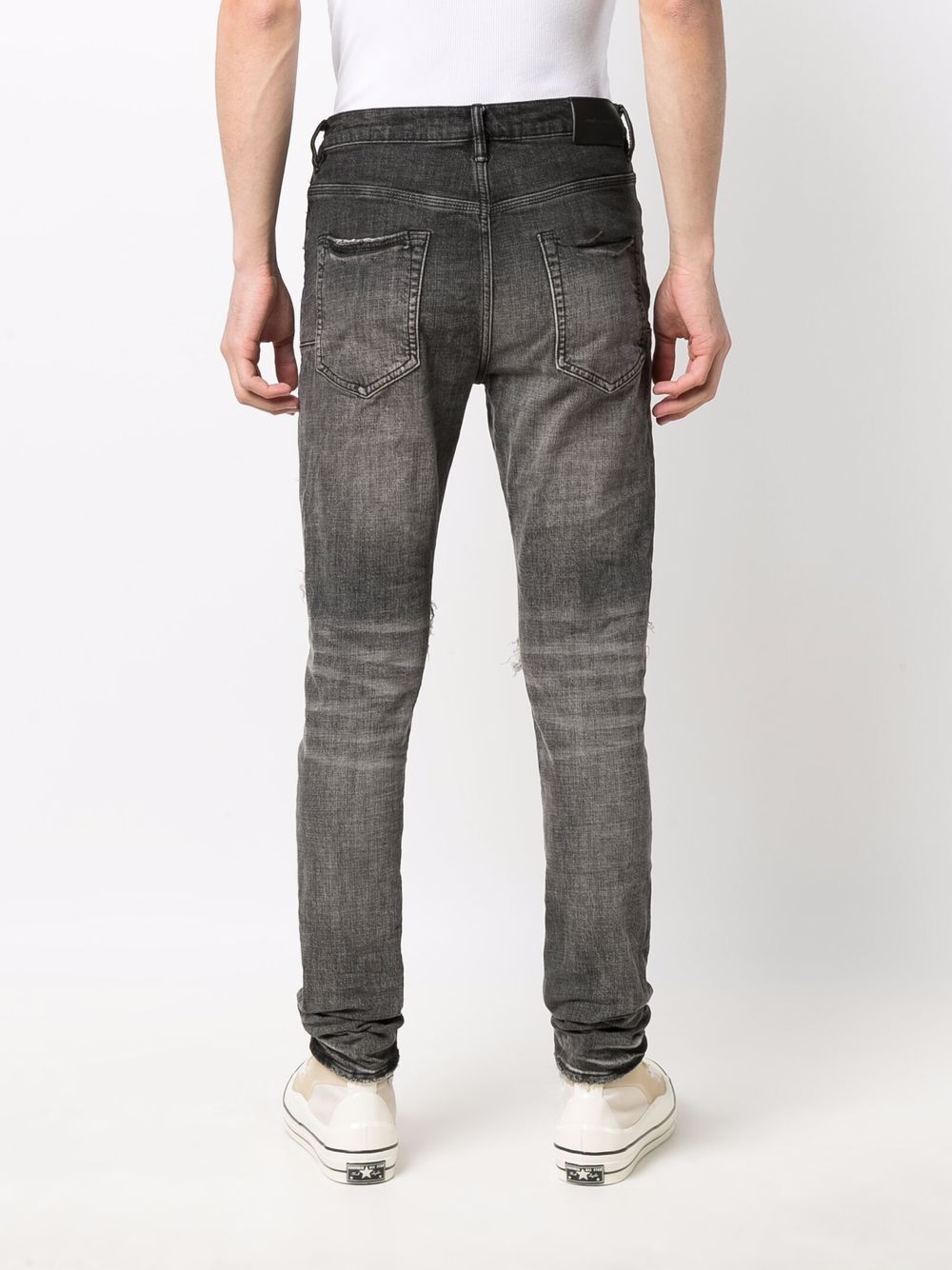 Jeans slim a vita bassa in grigio Purple - uomo 