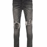 Jeans slim a vita bassa in grigio Purple - uomo 