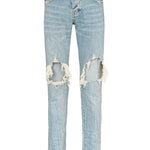 Jeans slim con strappi in blu Purple - uomo 