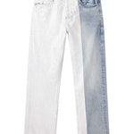 Jeans P011 con inserti in blu Purple - uomo 