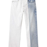 Jeans P011 con inserti in blu Purple - uomo 
