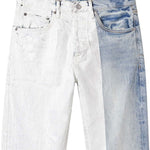 Jeans P011 con inserti in blu Purple - uomo 
