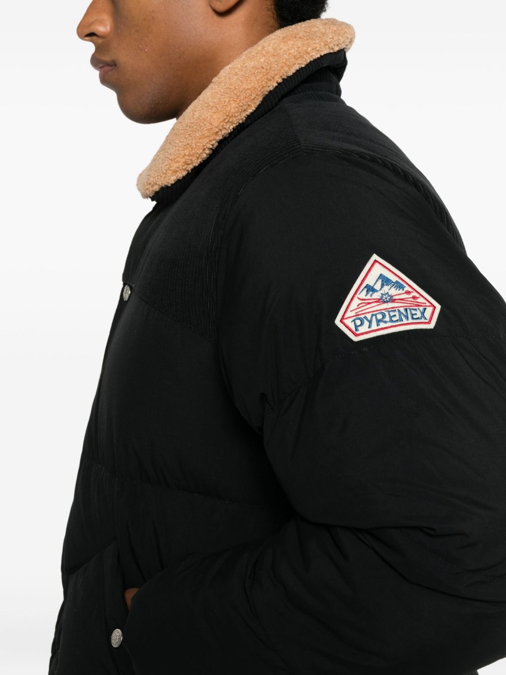 Giacca Fiery con colletto a coste in nero Pyrenex - unisex 