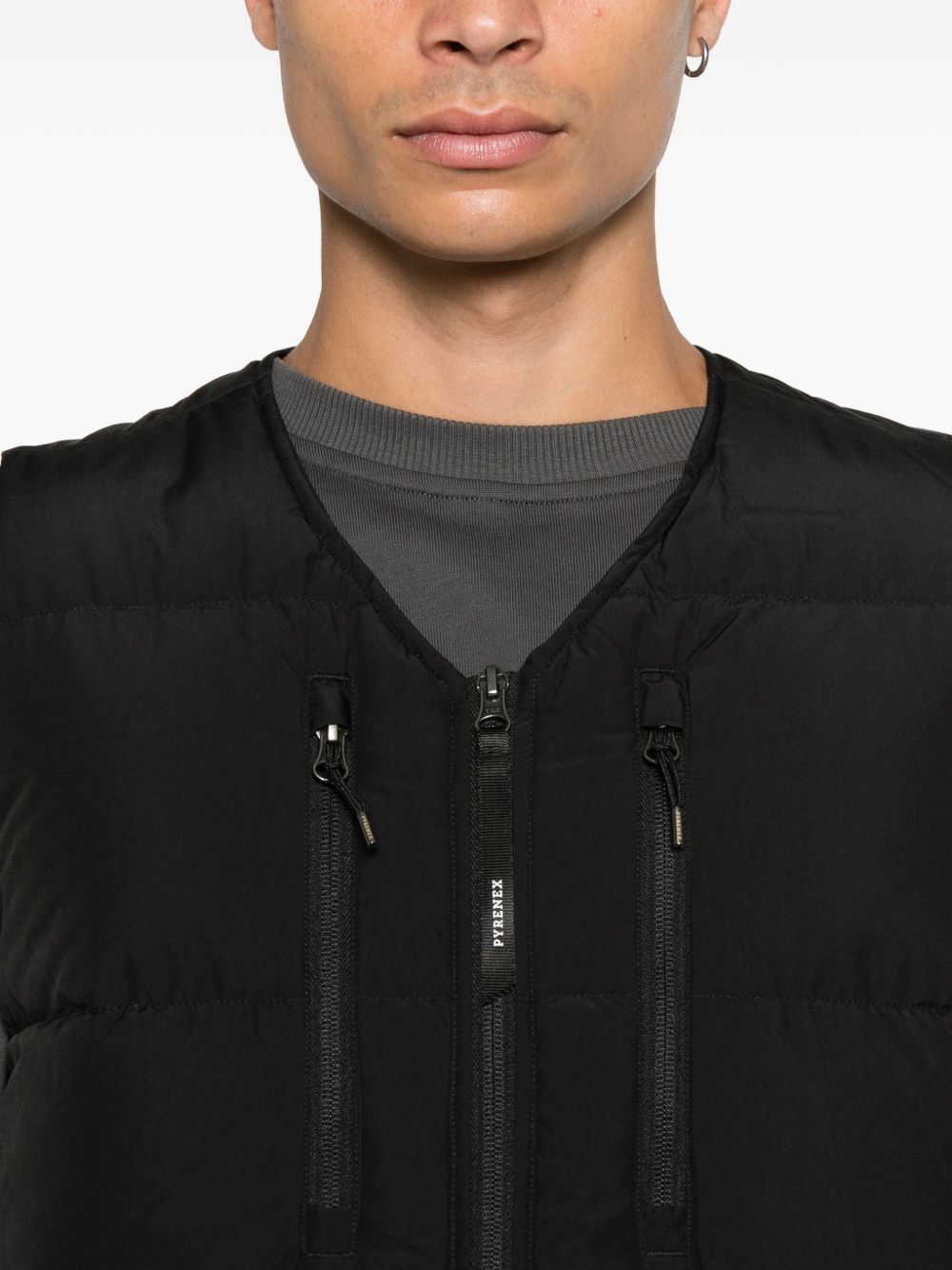 Gilet smanicato con zip in nero Pyrenex - unisex 