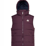 Gilet imbottito con cappuccio spoutnic in viola Pyrenex - unisex 
