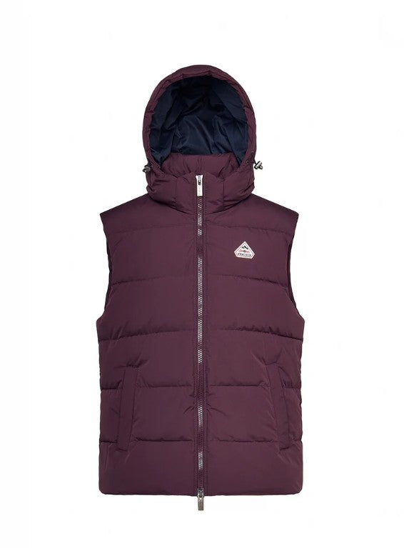 Gilet imbottito con cappuccio spoutnic in viola Pyrenex - unisex 