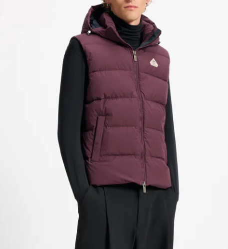 Gilet imbottito con cappuccio spoutnic in viola Pyrenex - unisex 