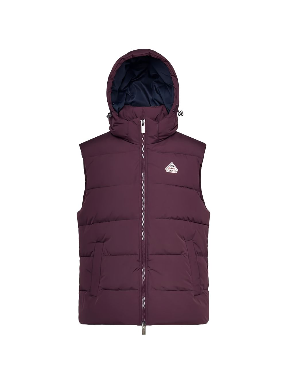 Gilet imbottito con cappuccio spoutnic in viola Pyrenex - unisex 