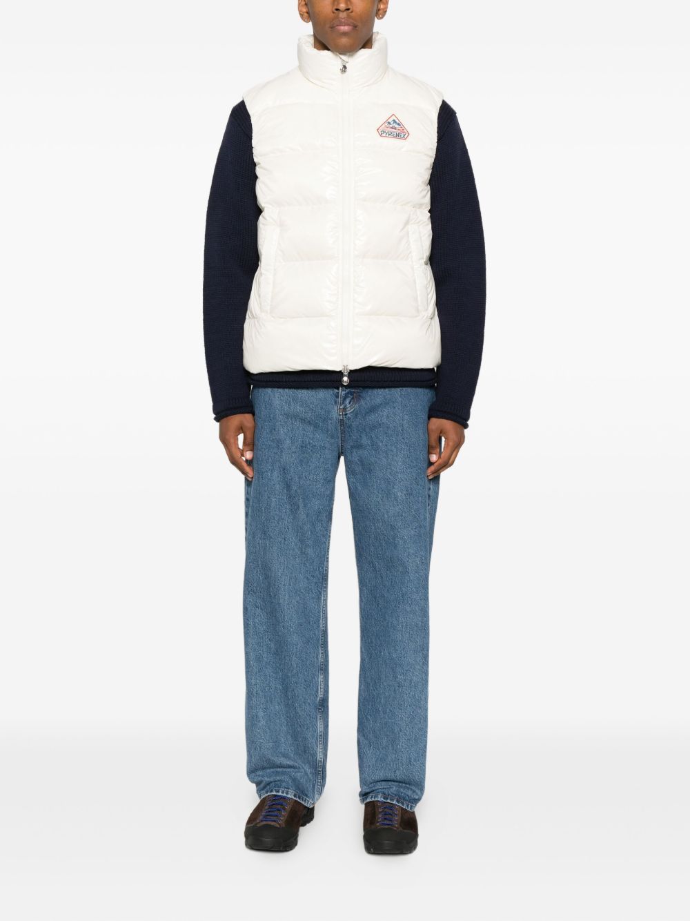 Gilet con logo-patch in bianco Pyrenex - unisex 