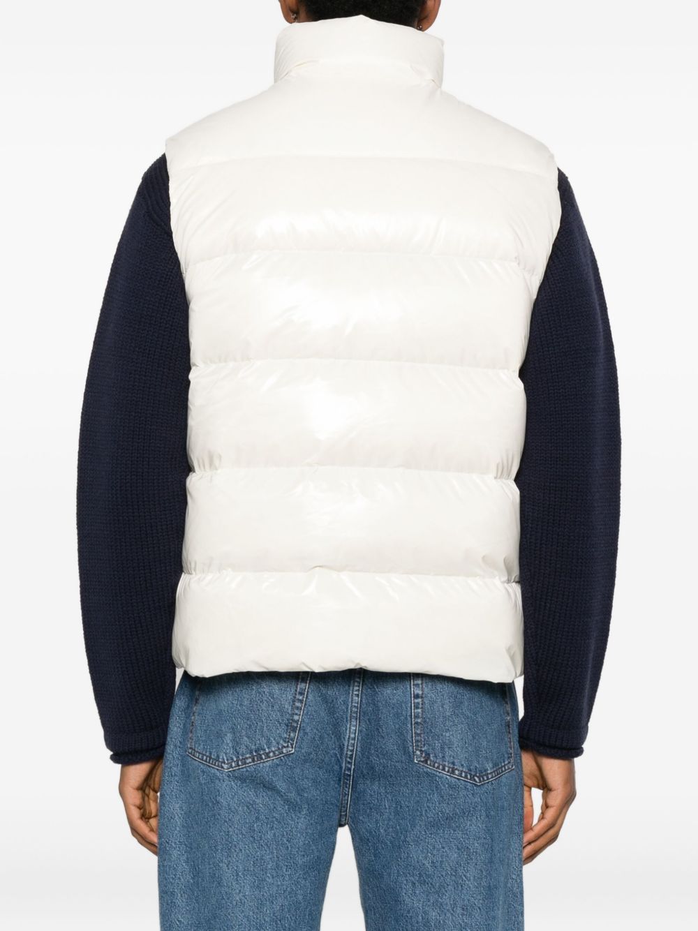 Gilet con logo-patch in bianco Pyrenex - unisex 