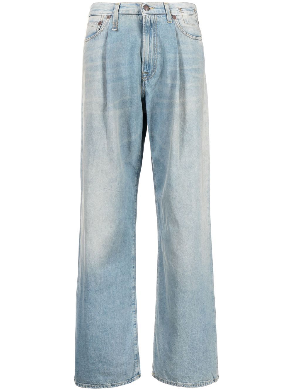 Pantaloni a gamba ampia Damon con pieghe in blu R13 - donna 