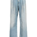 Pantaloni a gamba ampia Damon con pieghe in blu R13 - donna 