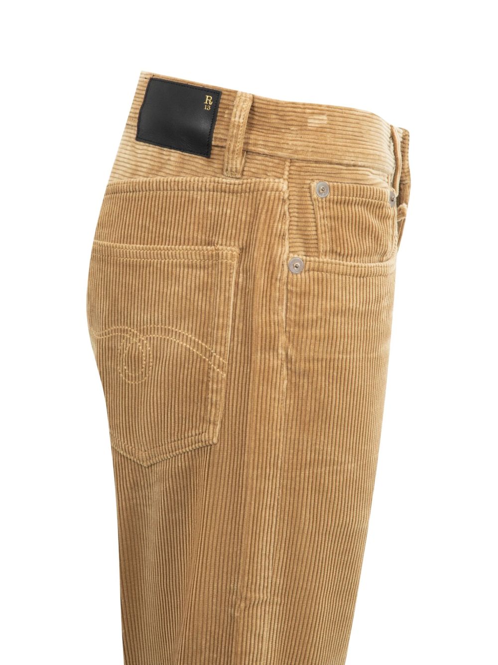 Jeans a coste in marrone R13 - donna 