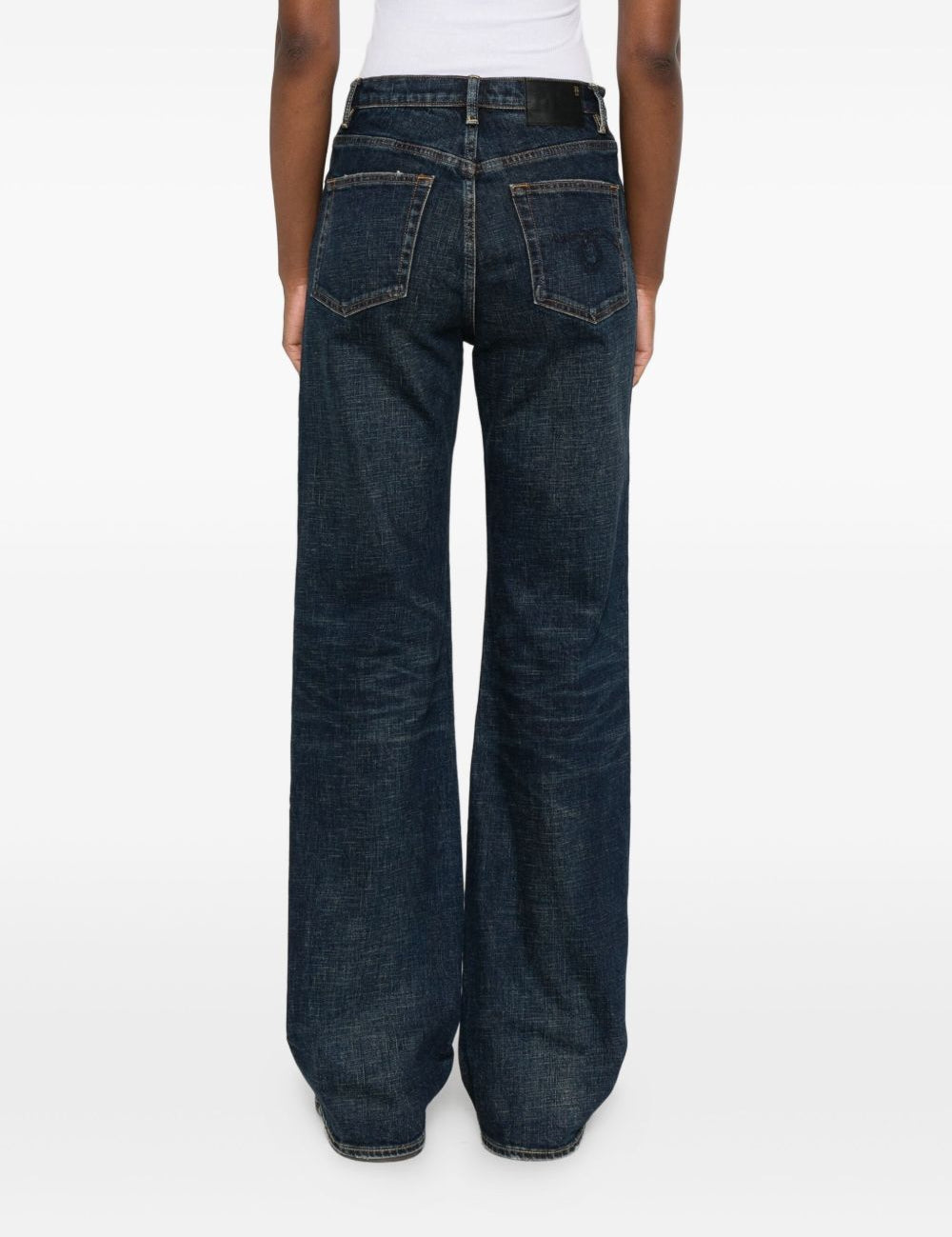 Jeans a vita alta in blu R13 - donna 