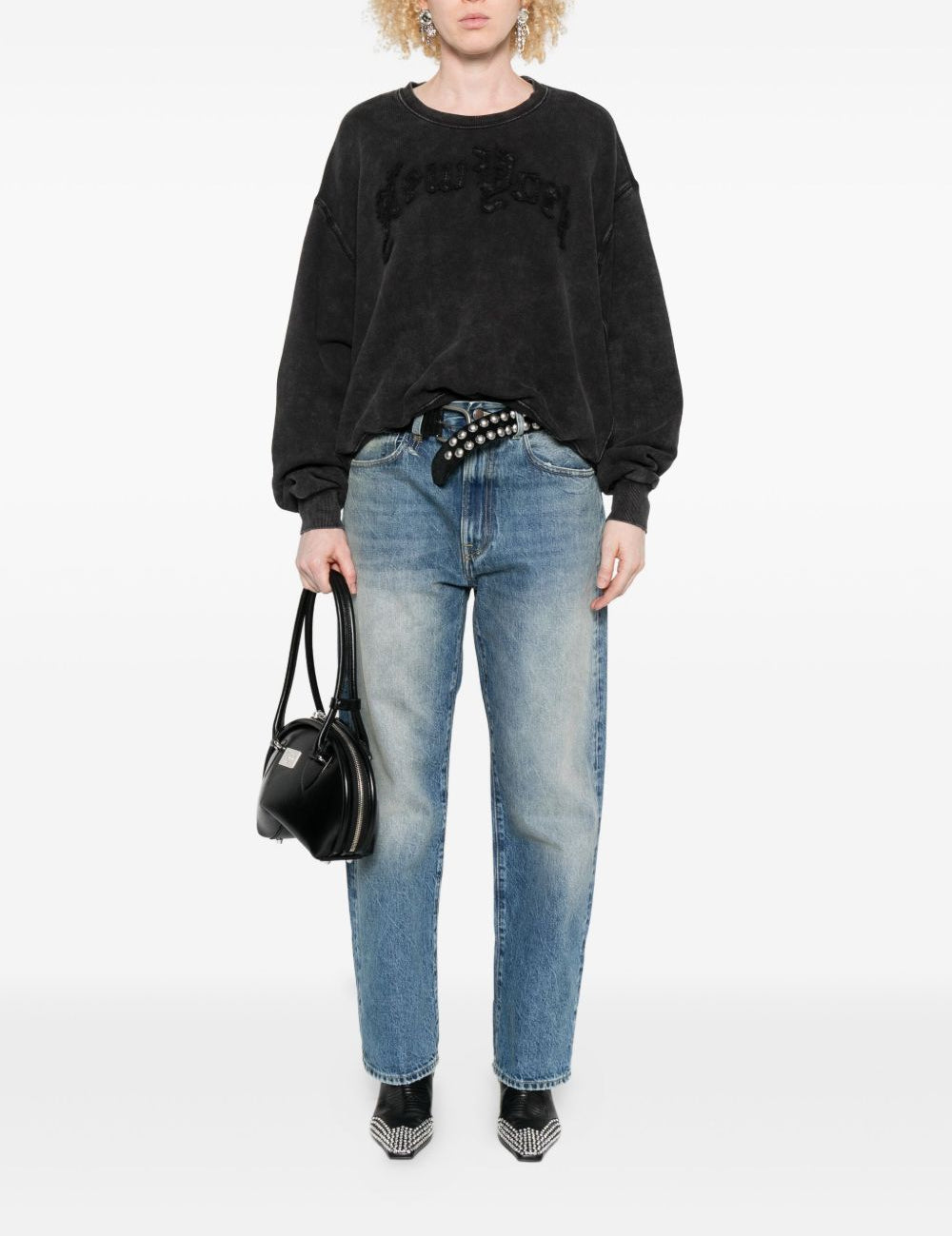 Jeans dritti in cotone in blu R13 - donna 
