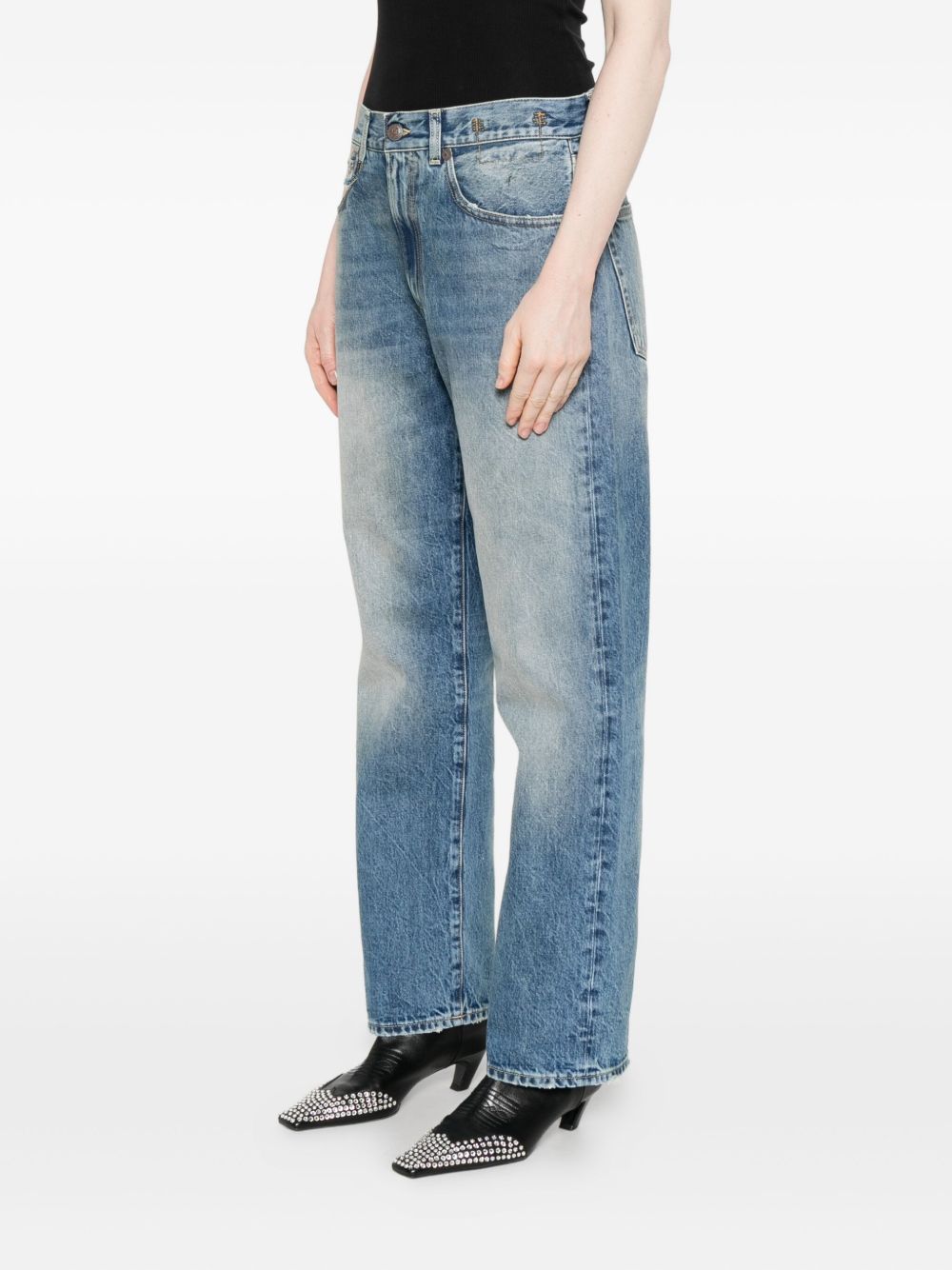 Jeans dritti in cotone in blu R13 - donna 