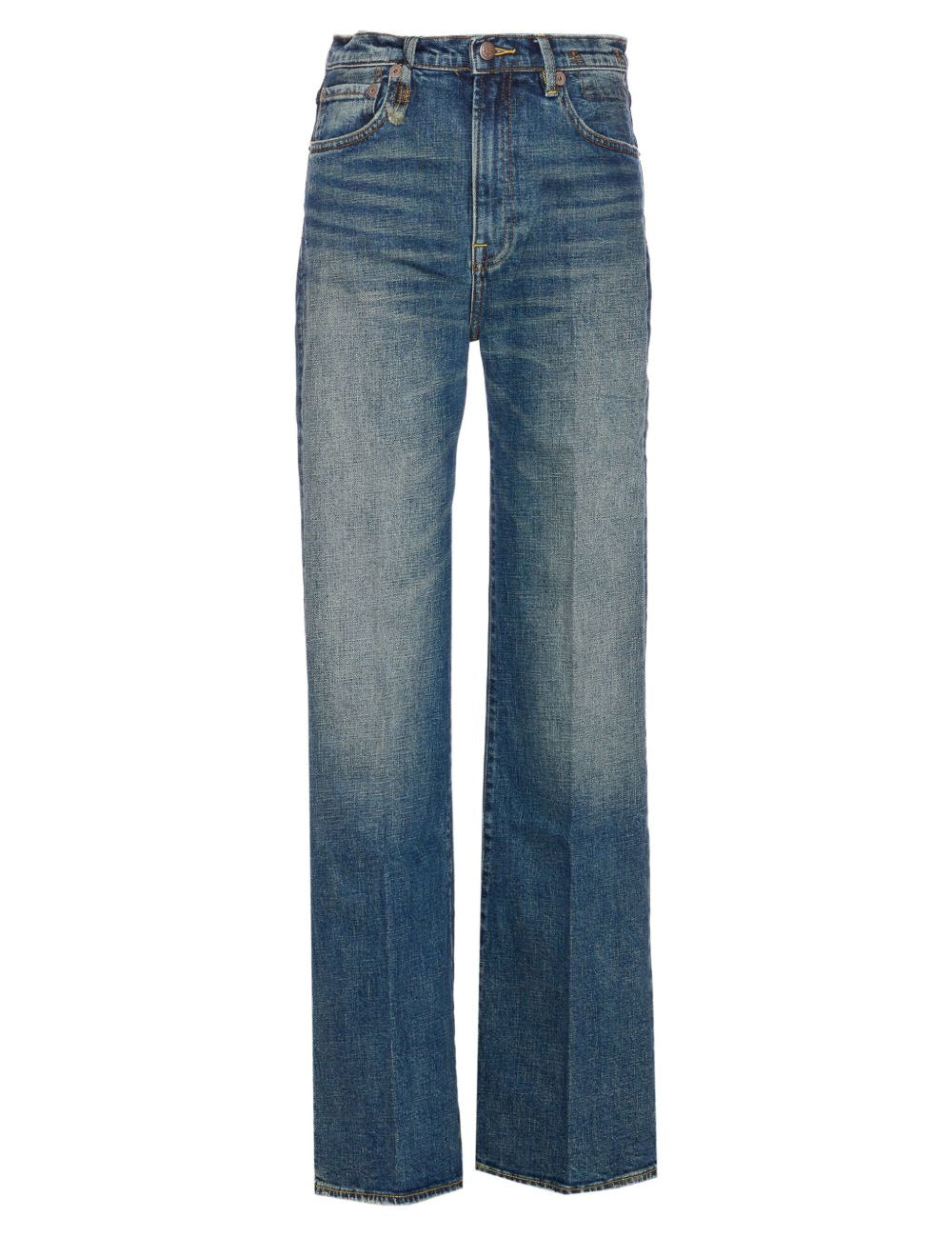 Jean a vita alta charlotte in blu R13 - donna 