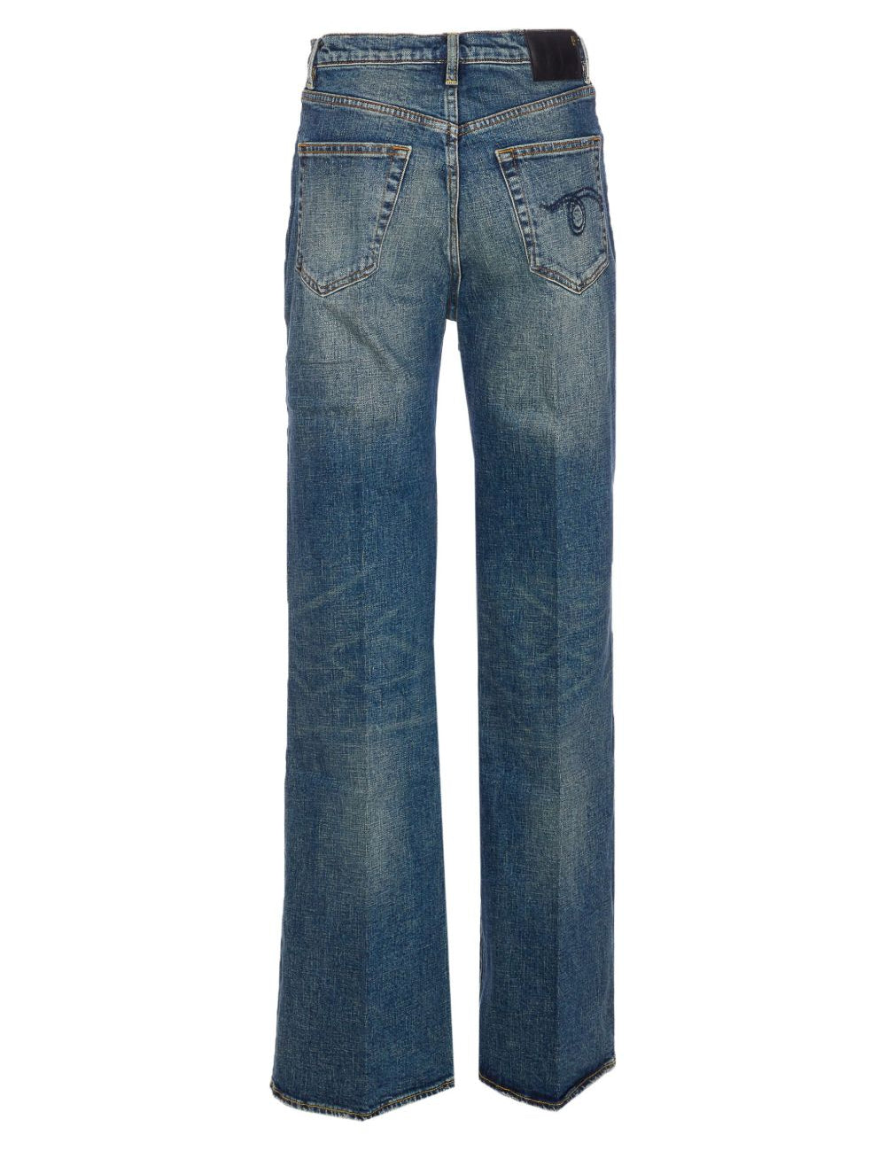Jean a vita alta charlotte in blu R13 - donna 