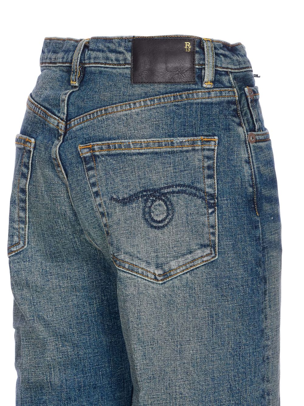 Jean a vita alta charlotte in blu R13 - donna 