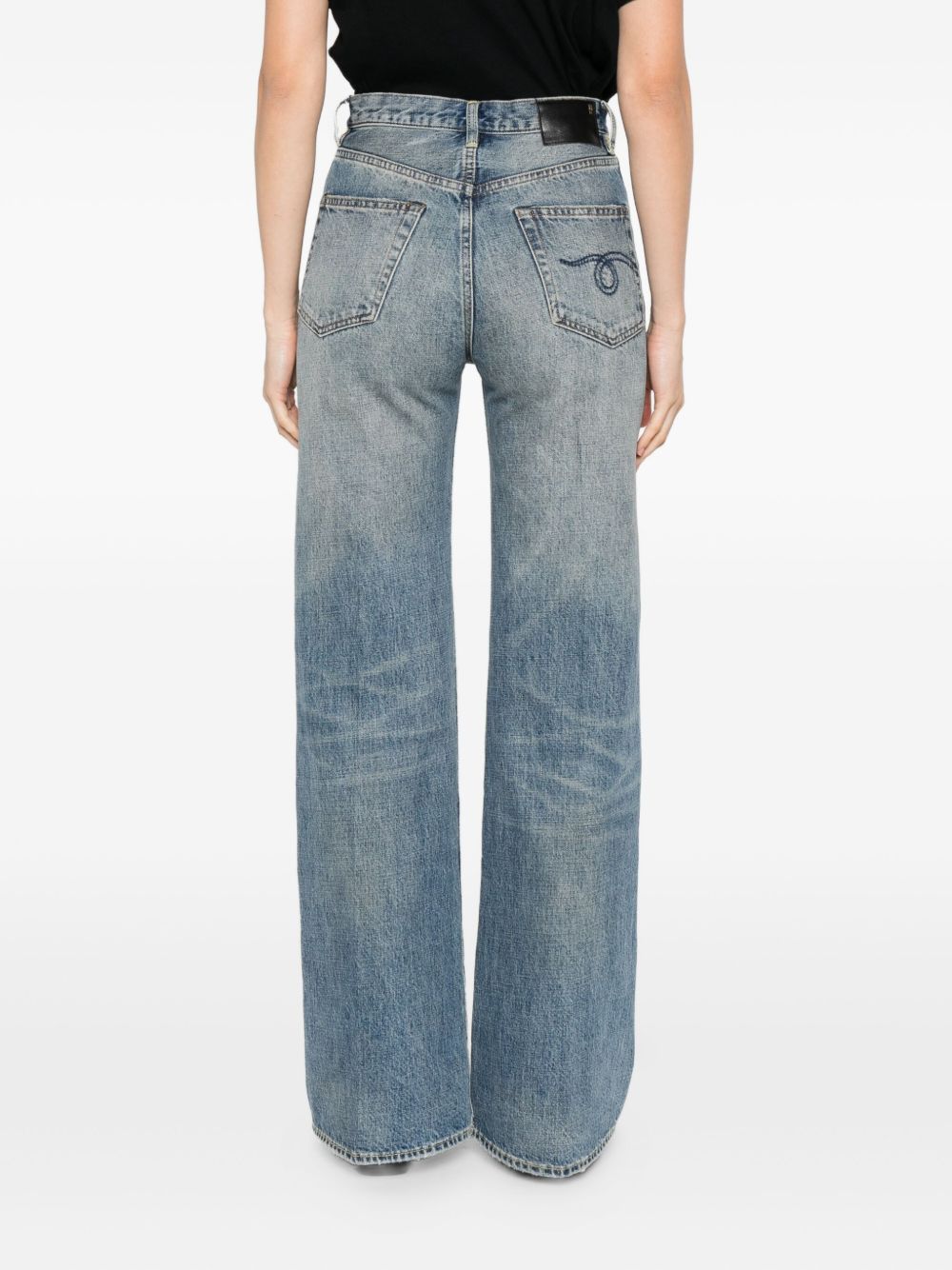 Jeans con effetto schiarito in blu R13 - donna 