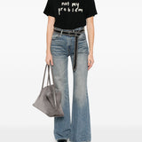 Jeans con effetto schiarito in blu R13 - donna 
