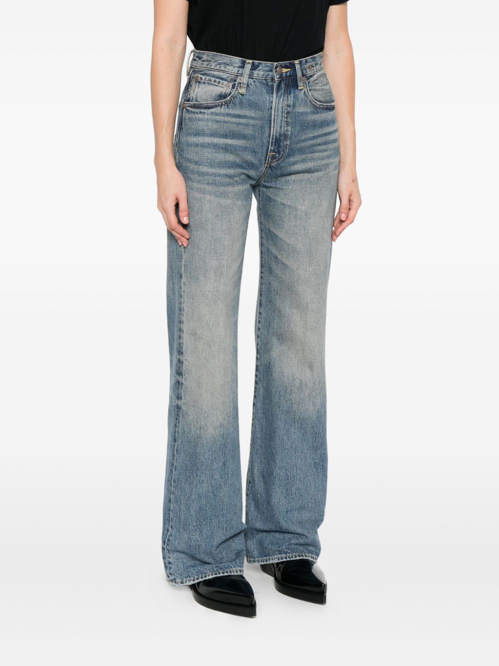 Jeans con effetto schiarito in blu R13 - donna 