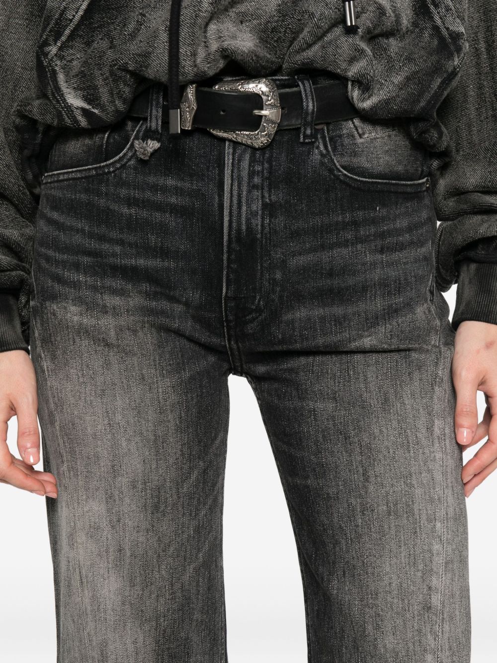 Jeans con design a inserti in nero R13 - donna 
