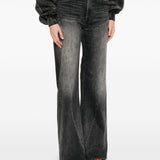 Jeans con design a inserti in nero R13 - donna 