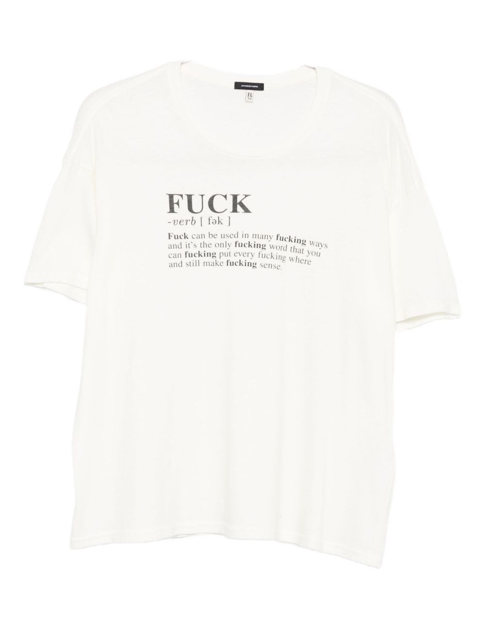 T-shirt stampa "Fuck" in bianco R13 - donna 