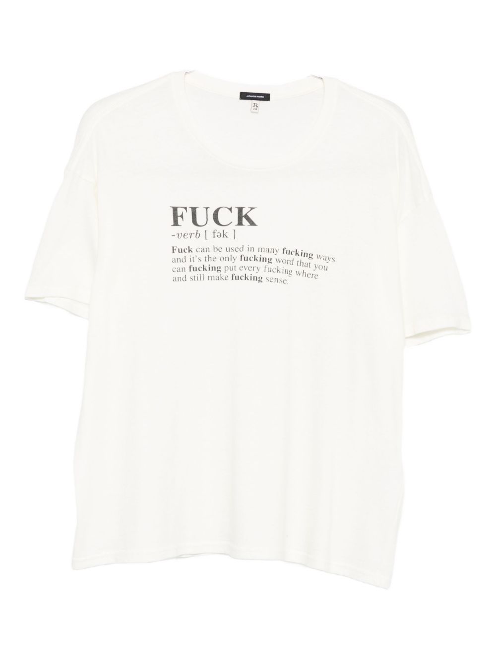 T-shirt stampa "Fuck" in bianco R13 - donna 