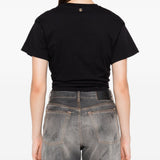 T-shirt con dttaglio ad anello in nero Rabanne - donna 
