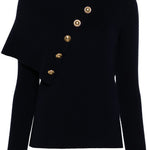 Maglia con dettaglio bottoni in blu navy Rabanne - donna 