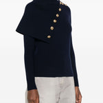 Maglia con dettaglio bottoni in blu navy Rabanne - donna 
