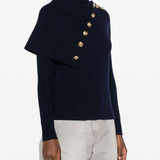 Maglia con dettaglio bottoni in blu navy Rabanne - donna 