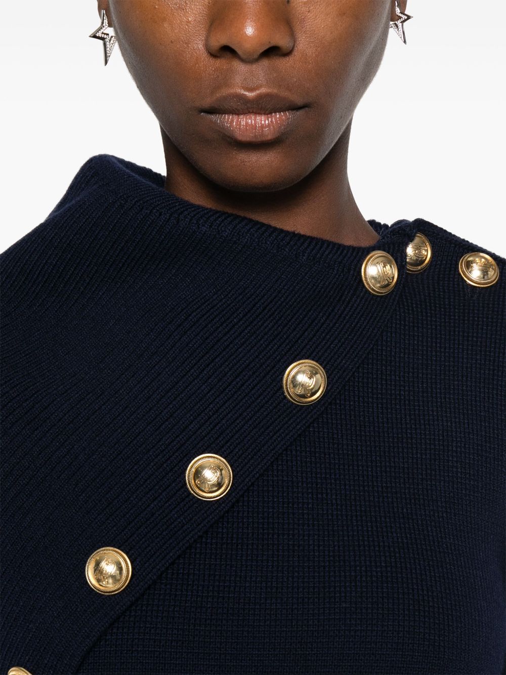 Maglia con dettaglio bottoni in blu navy Rabanne - donna 