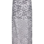 Gonna midi in pizzo floreale in argento Rabanne - donna 