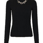 Maglione con dettaglio a catena in nero Rabanne - donna 