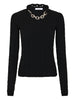 Maglione con dettaglio a catena in nero Rabanne - donna