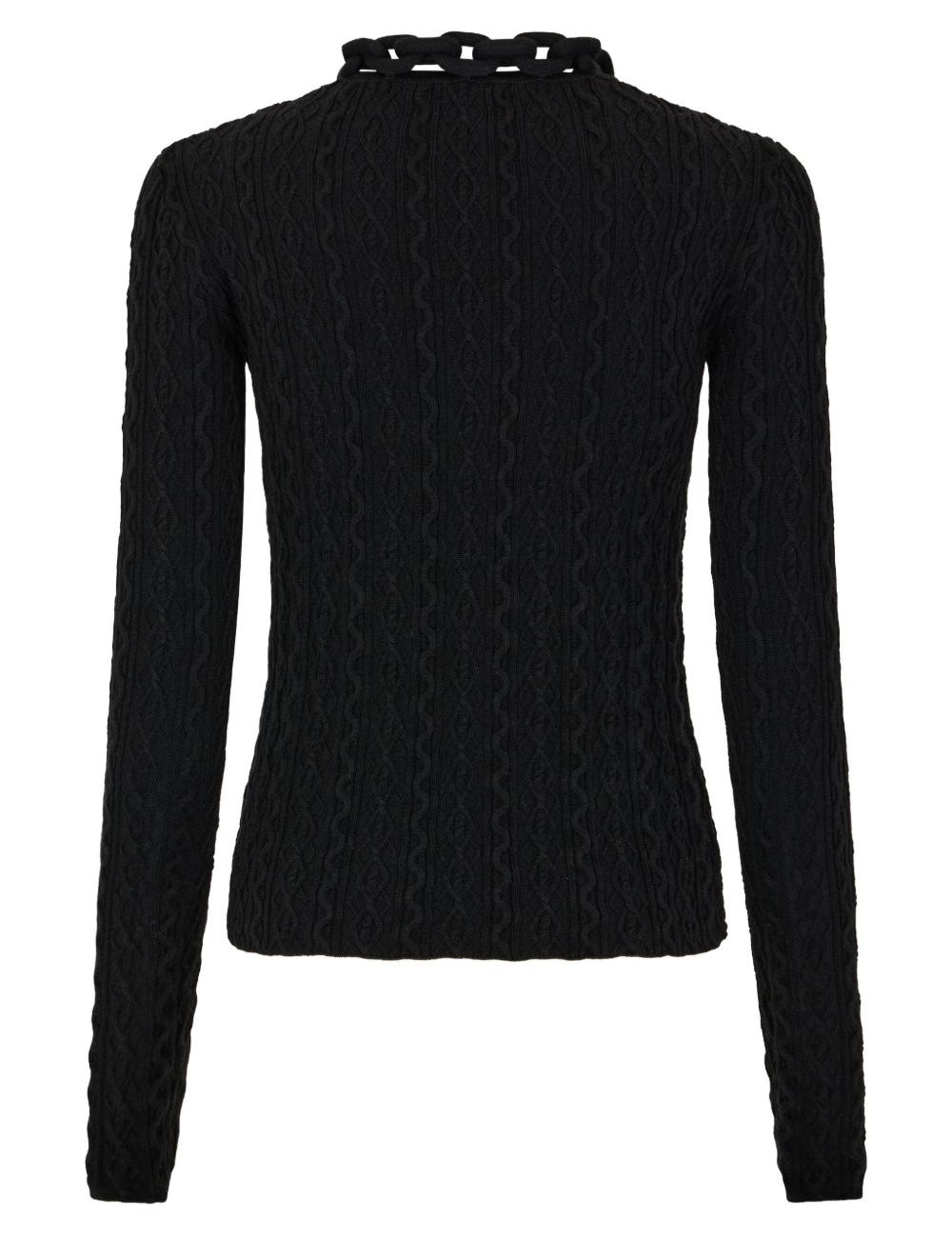 Maglione con dettaglio a catena in nero Rabanne - donna 