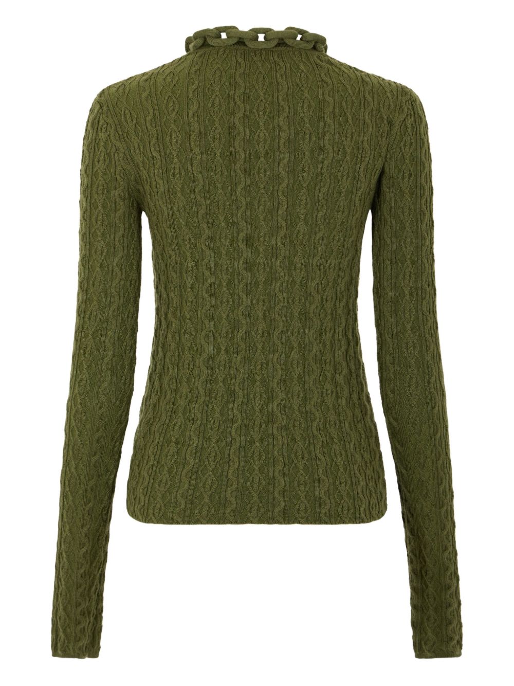 Maglione con dettaglio a catena in verde Rabanne - donna 