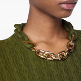 Maglione con dettaglio a catena in verde Rabanne - donna 