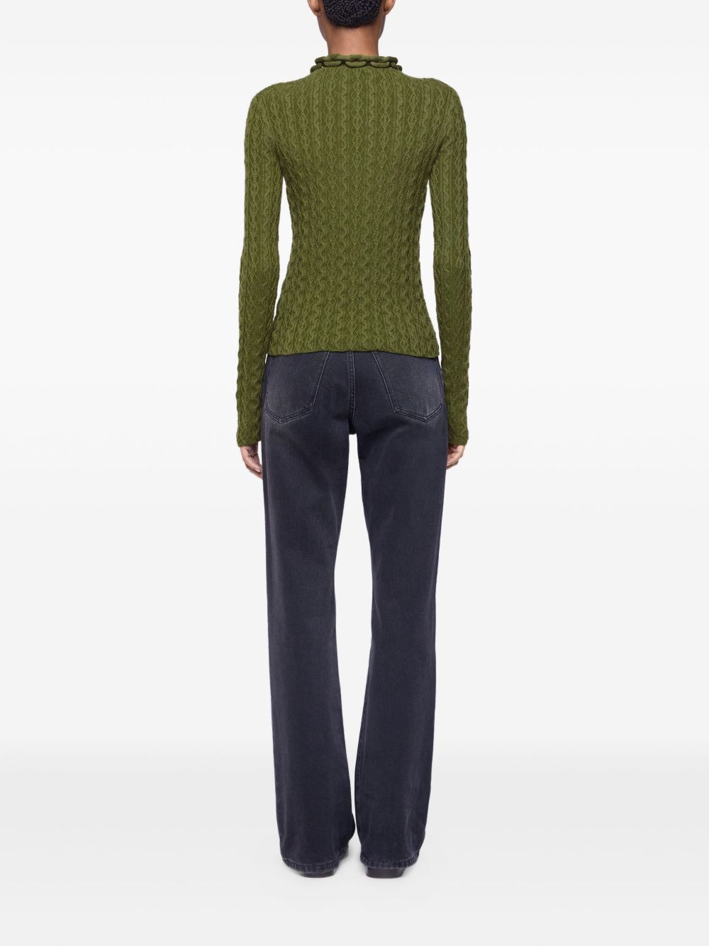 Maglione con dettaglio a catena in verde Rabanne - donna 