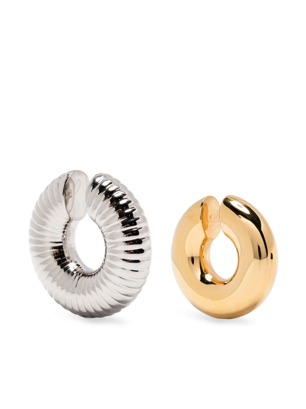 Orecchini con finitura lucida (set di tre) in argento e oro Rabanne - donna 