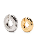 Orecchini con finitura lucida (set di tre) in argento e oro Rabanne - donna 