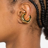 Orecchini con finitura lucida (set di tre) in argento e oro Rabanne - donna 